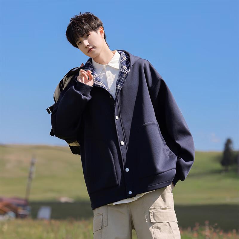 

VUUG Men s American Style Hooded Button Cardigan Sweatshirt XL