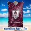 Beach Towel Custom Name Text, Quick Dry Large Towel For Beach HomeBurnley Football