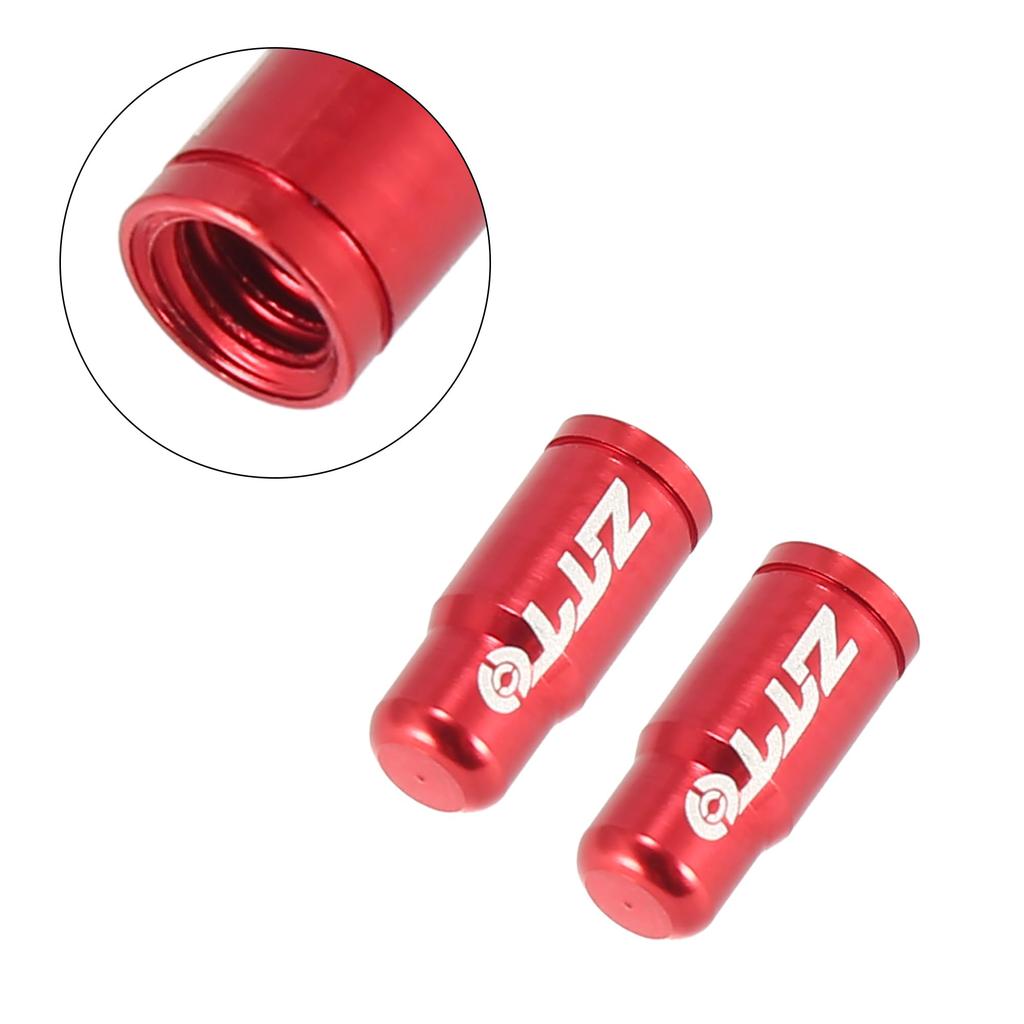X AUTOHAUX Tire Valve Cap Valve Stem Cap Dust Valve Cap Aluminum Alloy French Type Motorcycle 2pcs Red