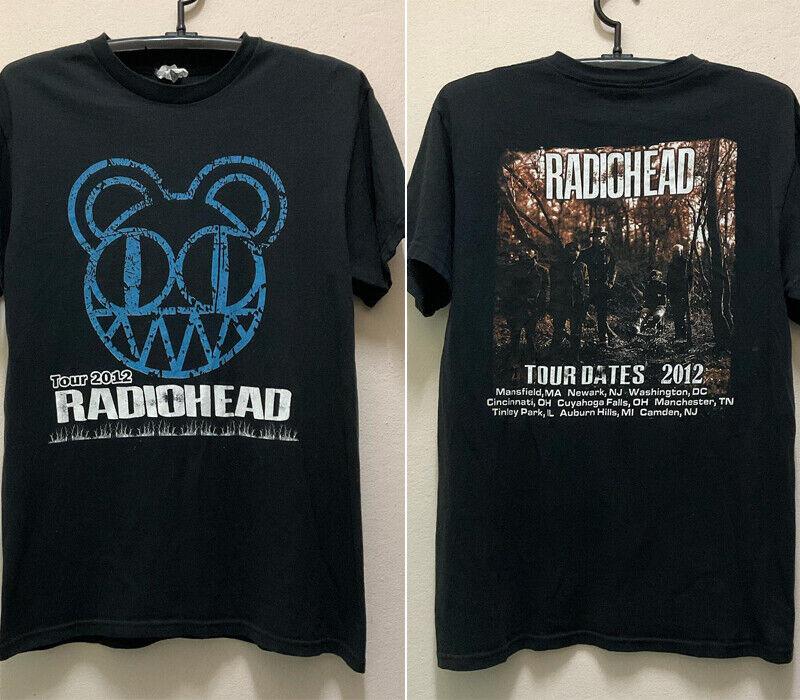 

Radiohead Tour 2012 basic black REPRINT T shirt classic style tee XL