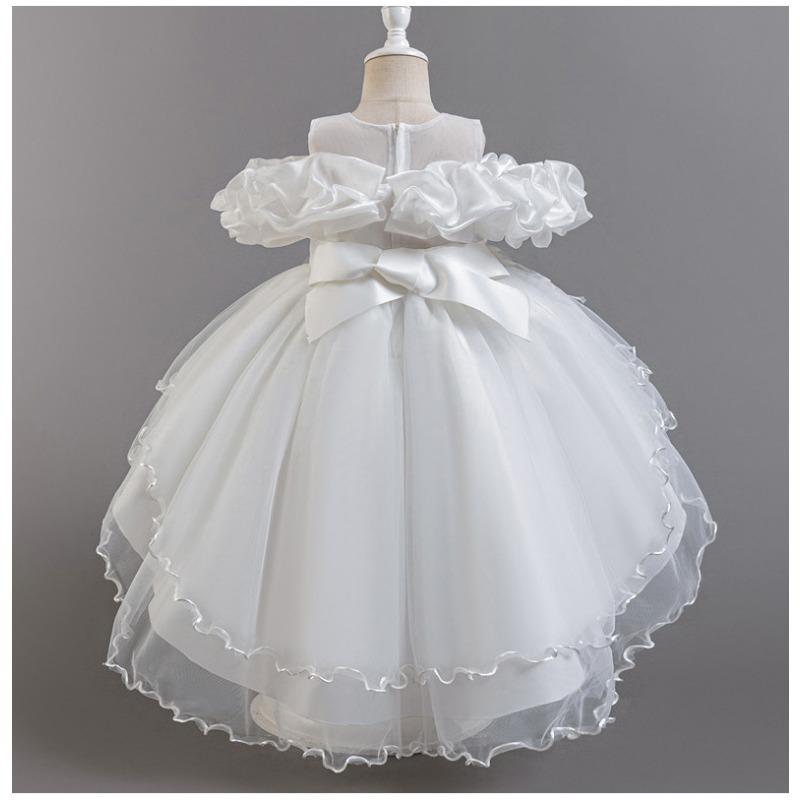 Kids Girls Princess Style Puffy Tulle Wedding Formal Party Dress