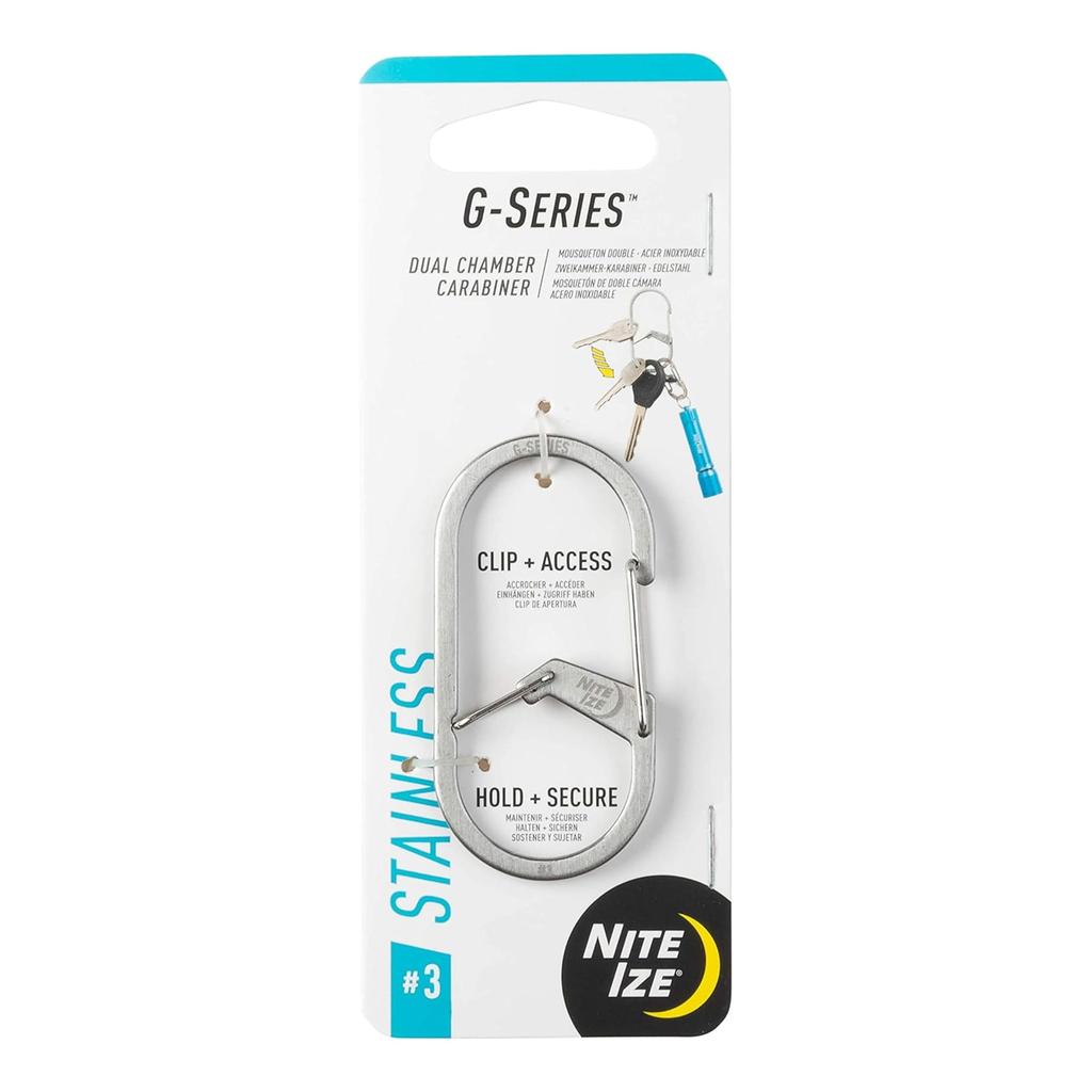 NITEIZE G Carabiner #3 Stainless Silver Small
