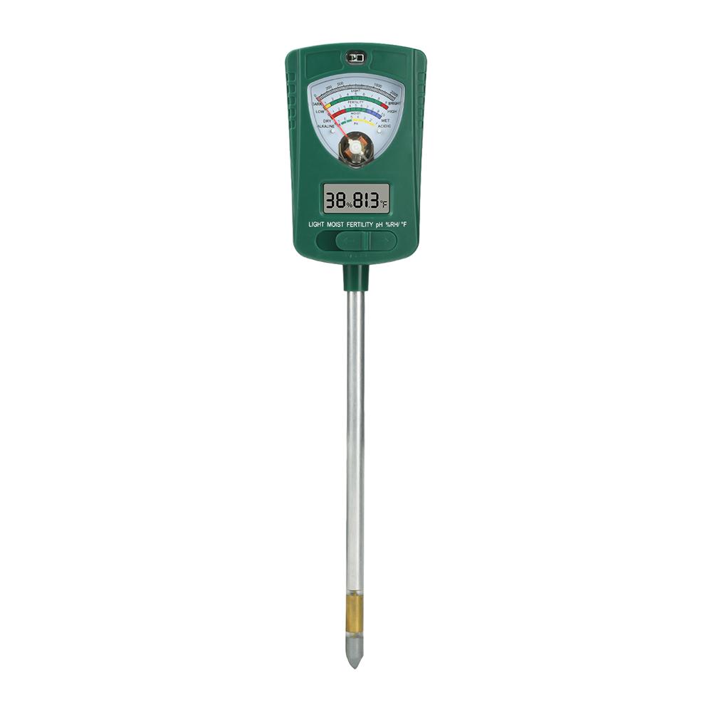 

7-in-1 Soil pH Meter Analyzer Moisture Sensor Soil Tester for Gardening Hydroponics Planting PH Fertility Temperature Humidity