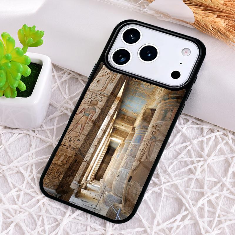 

Ancient Egyptian Hieroglyphic Phone Case for iPhone 17 Air 16 15 11 12 14 13 Pro Max Shockproof Cover iPhone 15 Pro