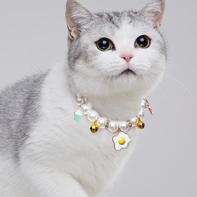 Pet  Pearl  Necklace Diverse Exquisite Styles Adjustable Size Cat Collar Jewelry Accessory Pendant
