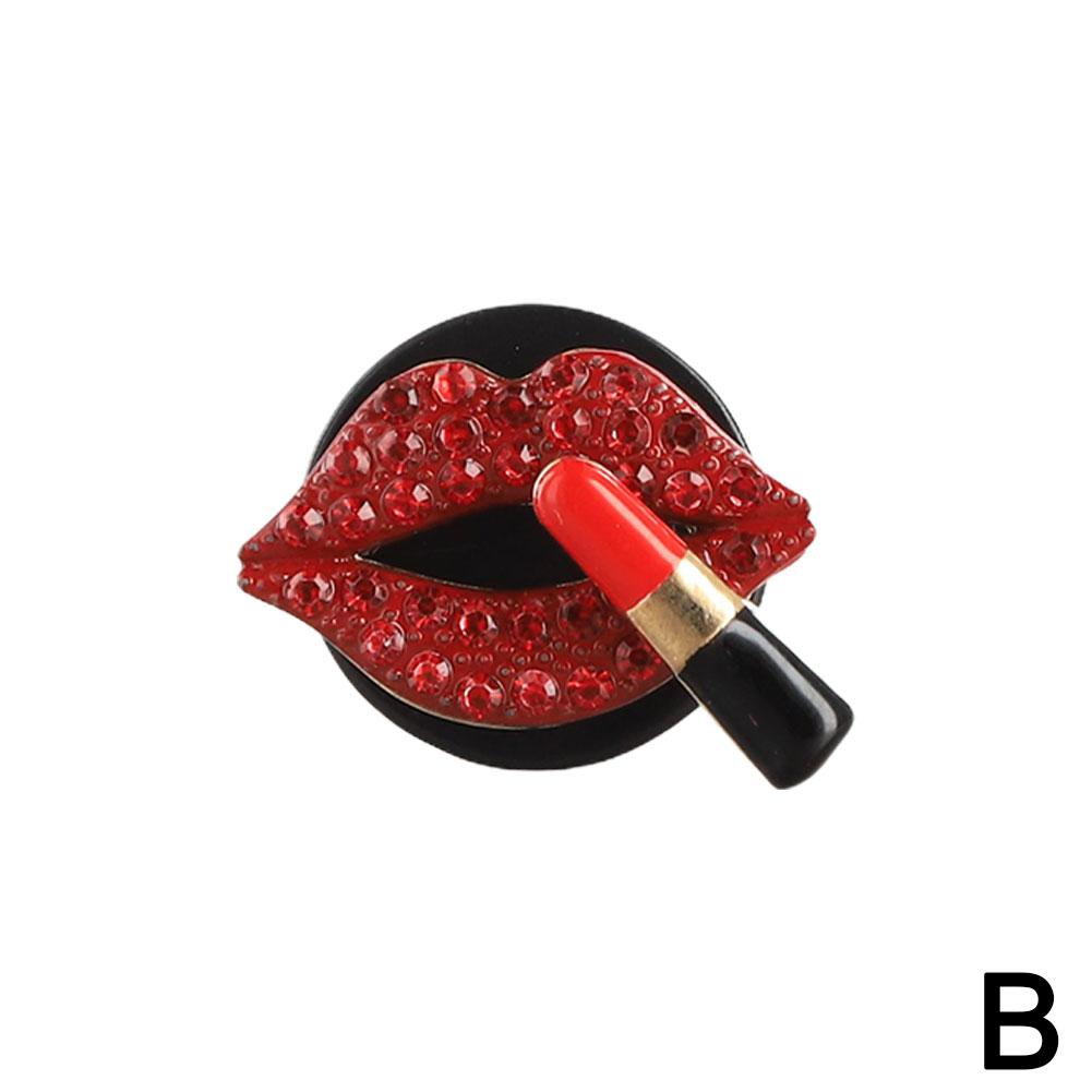 Car Air Aromatherapy Clip Red Lips Lipstick Car Decoration Clip Styling Accessories Diamond Car Aromatherapy Car S3c7