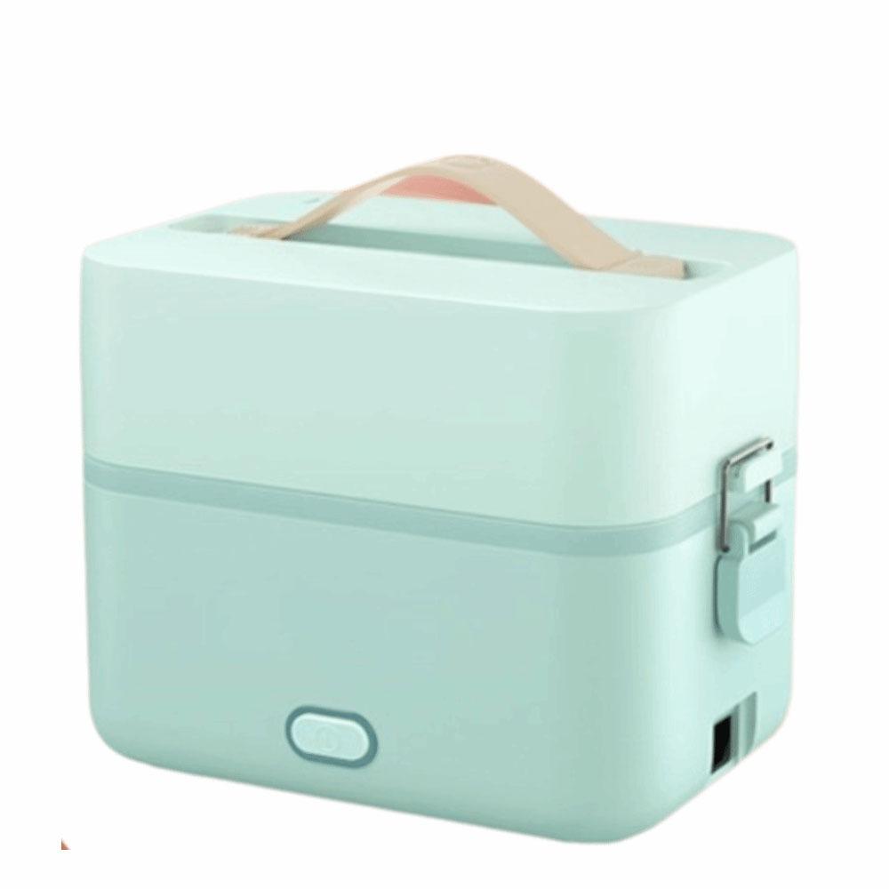 

Ланч-бокс электрический герметичный Медведь с подогревом Портативный Ланчбокс с поддержанием тепла Зима зелёный