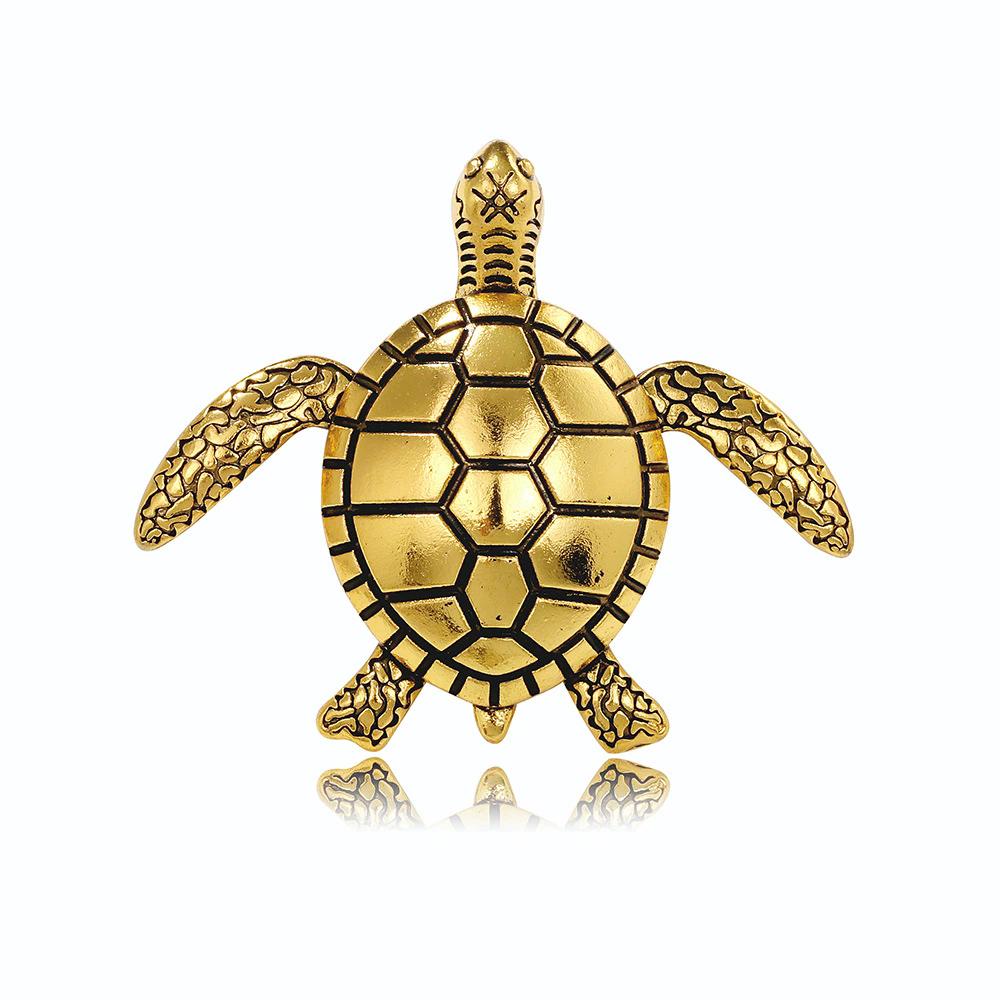 Vintage Rhinestone Cute Cartoon Turtle Brooch, Men's and Women's Clothing Accessories Brooch Pendant Party Jewelry Gifts