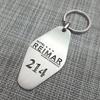 Individueller Metall-Schlüsselanhänger für Hotels, personalisierter digitaler hohler Edelstahl-Schlüsselanhänger, Schmuck, Neu
