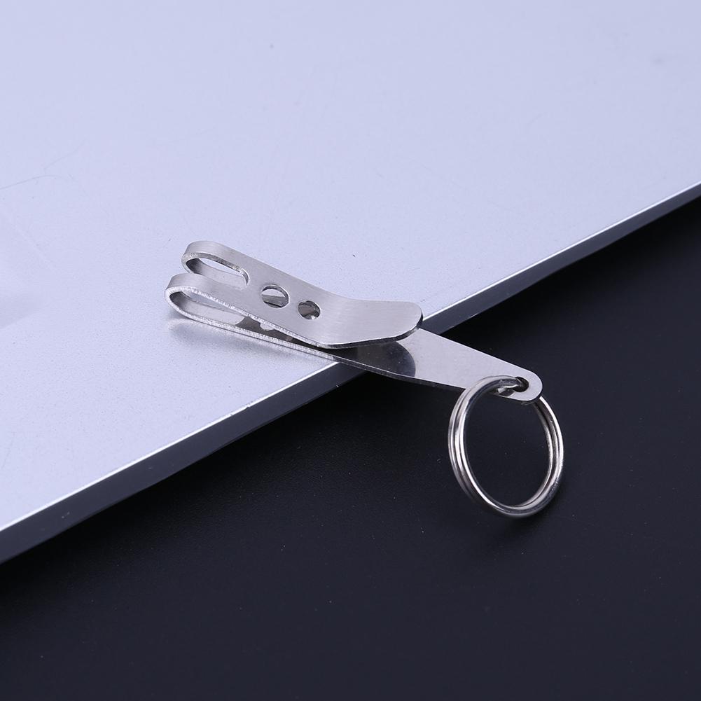 1-10 STK EDC Taschen-Ausrüstung Taschen-Aufhängungsclip Mini Taschen-Aufhängungsclip Kleiderbügel Edelstahl mit Schlüsselanhänger Outdoor-Ausrüstung