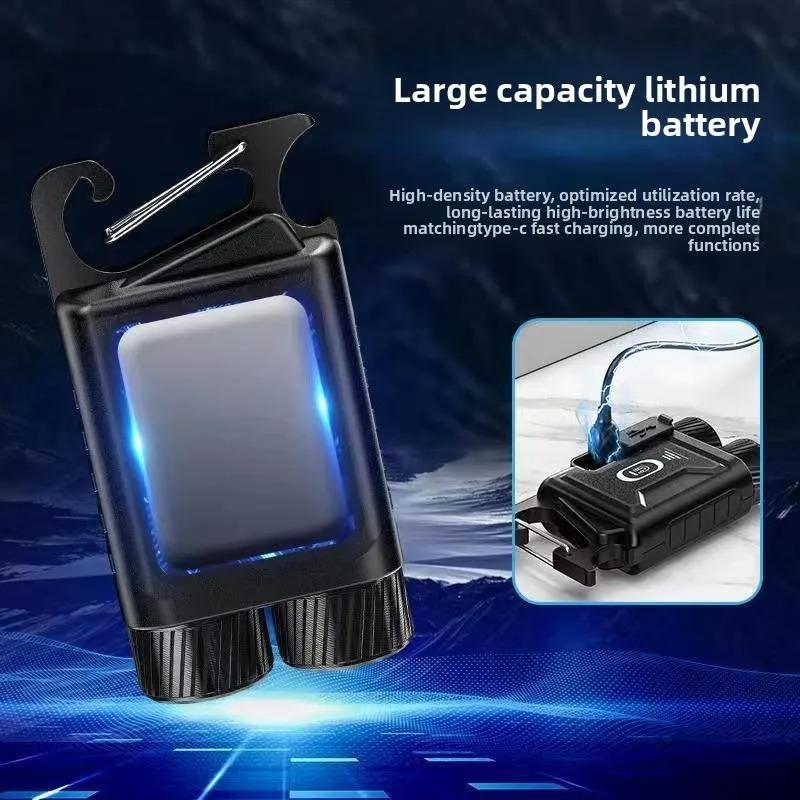 Mini Keychain Flashlight with Clip Super Bright Pocket Torch Light LED Magnetic COB EDC Mini Keychain Flashlight Rechargeable