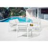 Garden Furniture with Aluminum Structure with Cushions - 4 People - Fira - Grey