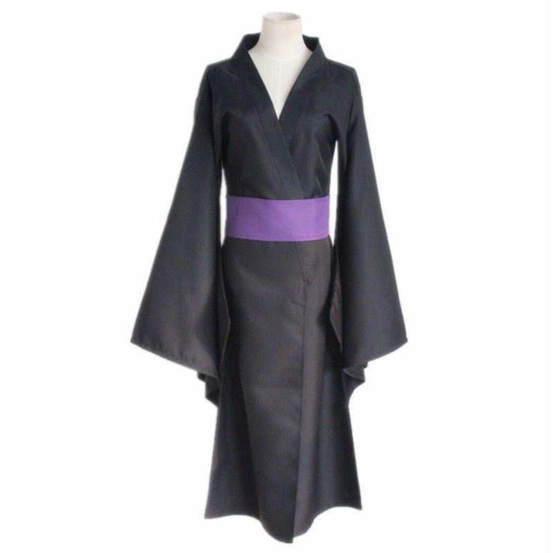 Yato Noragami Anime Cosplay Costume Full Set Black Kimono Yukata Dress Party