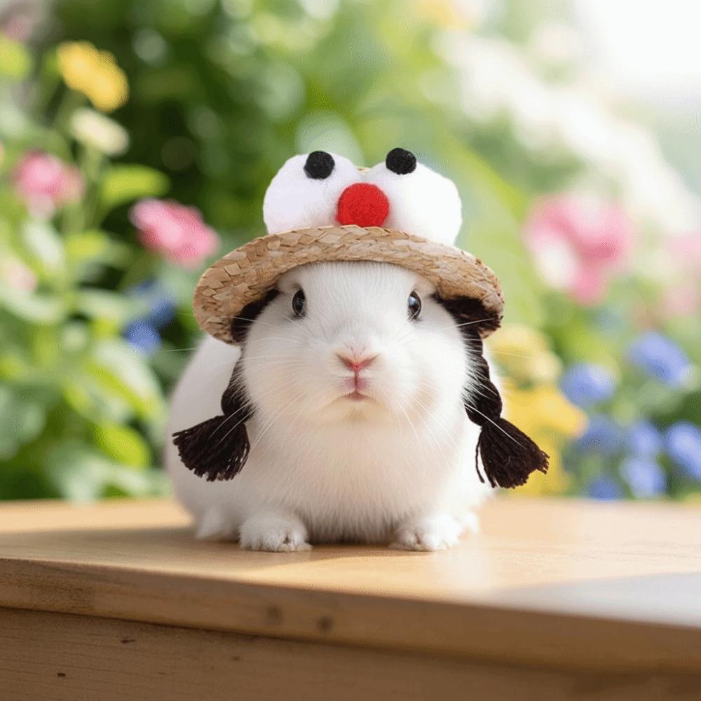 Elastic Strap Fisherman Hat Adjustable Pet Sun Hat Funny Small Pets Hat Pet Decoration