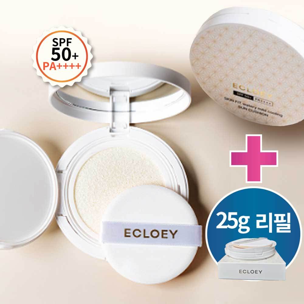 

ecloey Skin Fit Watery Mild Cooling Sun Cushion 25 г + сменный блок 25 г