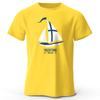 Men's Yachting Graphic Print T-Shirt 100% Cotton Vintage Tops for Summer Oversize Style Women Tees