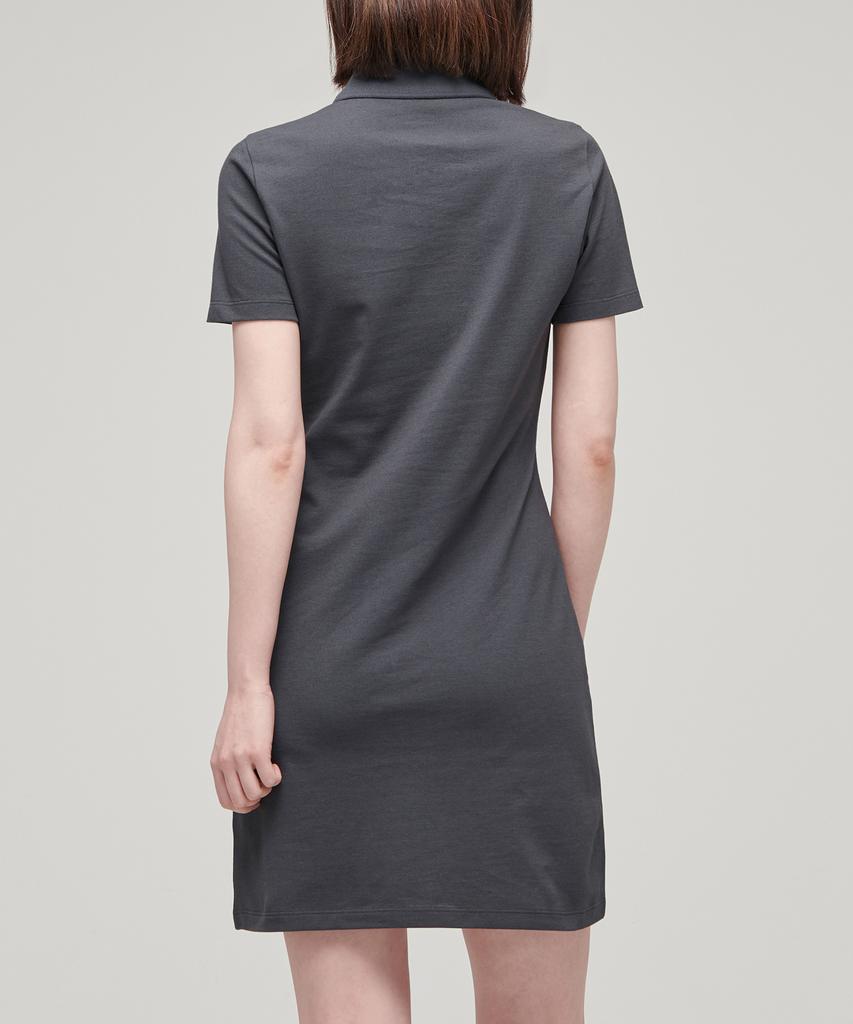 Musinsa Standard Woman [Cooltandard] Women'S Pique Polo Dress [Dark Gray]