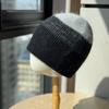New Knitted Hat with Large Head Circumference Woolen Hat for Women Korean Style Hat Winter Fashion Color Matching Warm Plush Cold Hat