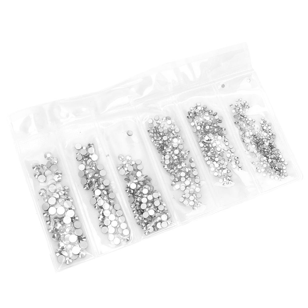   Colorful   Glass Nail Art Rhinestons Decoration Costumes Material Package(Silver)