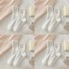 4 PAIRS Women Winter Warm Funny Socks Love Fuzzy Fashion Middle Tube Socks Female Thick Home Floor Sleep Socks