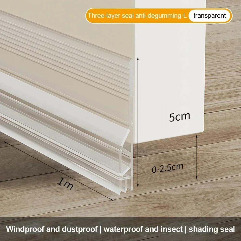 Door Bottom Sealing Strip Sound Proof Noise Reduction Windproof Weather Strip Windshield Seal Strip Prevent Dust Pests Stopper