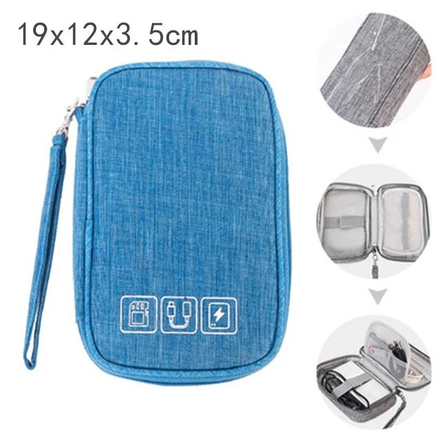 Fashion Portable Data Cable Storage Bag Outdoor Earphone Bag Organizer Digital Gadget Storage Box Charger U Disk Protection Case