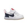 Nike Court Borough Low top Skateboard Shoes White Blue Red Infant And Toddler 870029-105