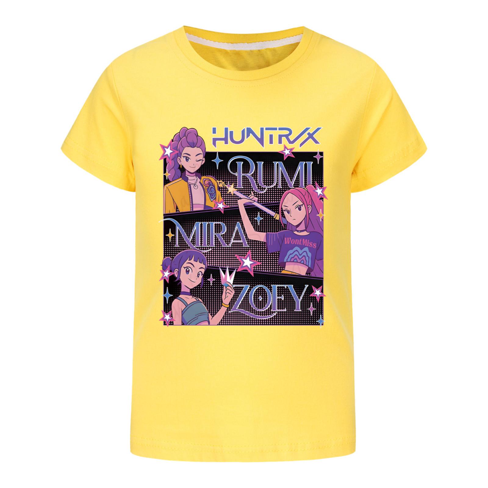 

Fashionable Round Neck Short Sleeve Work Clothes Printed Tops For KID Summer Tops 160