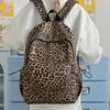 Leopard Print Backpack Women's Travel Casual Backpack Student Schoolbag