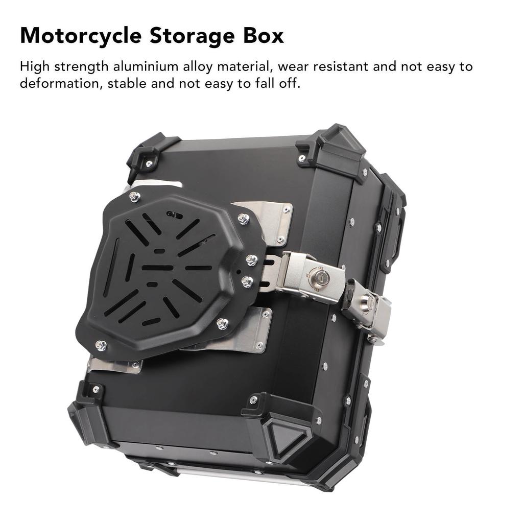 Motorcycle Luggage Box with Removable Base and Liner 28L Large Capacity Shockproof