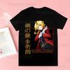 Edward Elric Alphonse Men T Shirt boysHarajuku Graphic Tops Kawaii Male Fullmetal Alchemist T-shirt,Drop Ship