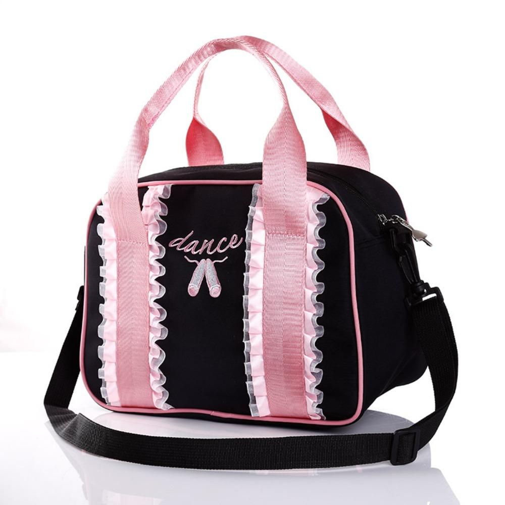 Sweet Sweet Lace Ballet Shoulder Bag Canvas Dance Shoes Embroidery Children s Dance Backpack Waterproof Dance Bag Girls чёрный