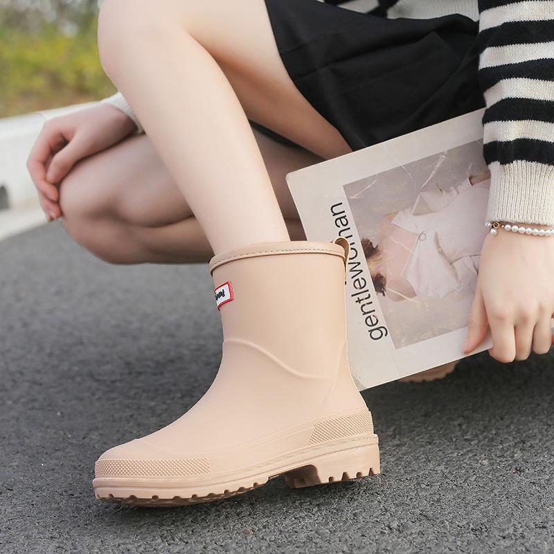 Neue modische Mid-Tube-Trend-Regenstiefel für Erwachsene für Damen