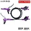 IIIPRO IV4 Bicycle Hydraulic Brakes Set 4 Piston Bike Hydraulic Disc Brake Set 160mm Road MTB Oil Pressure Brake Disc