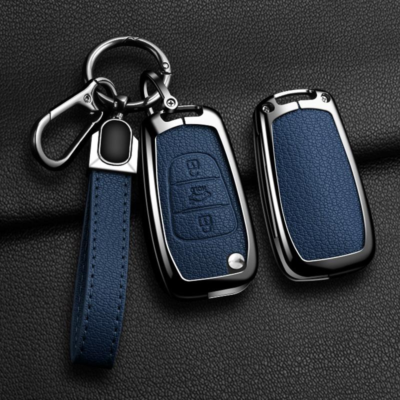 Interior Mouldings Alloy Style Car Key Case Cover Shell For Kia K2 K5 Rio 3 Picanto Ceed Cerato Sportage For Hyundai i20 i30 ix2