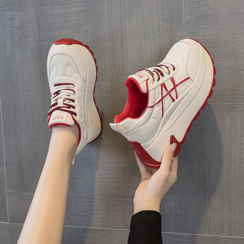 Autumn Women's Shoes Shoes Heightened Casual Fashion Bread Shoes Versatile Platform Female Students