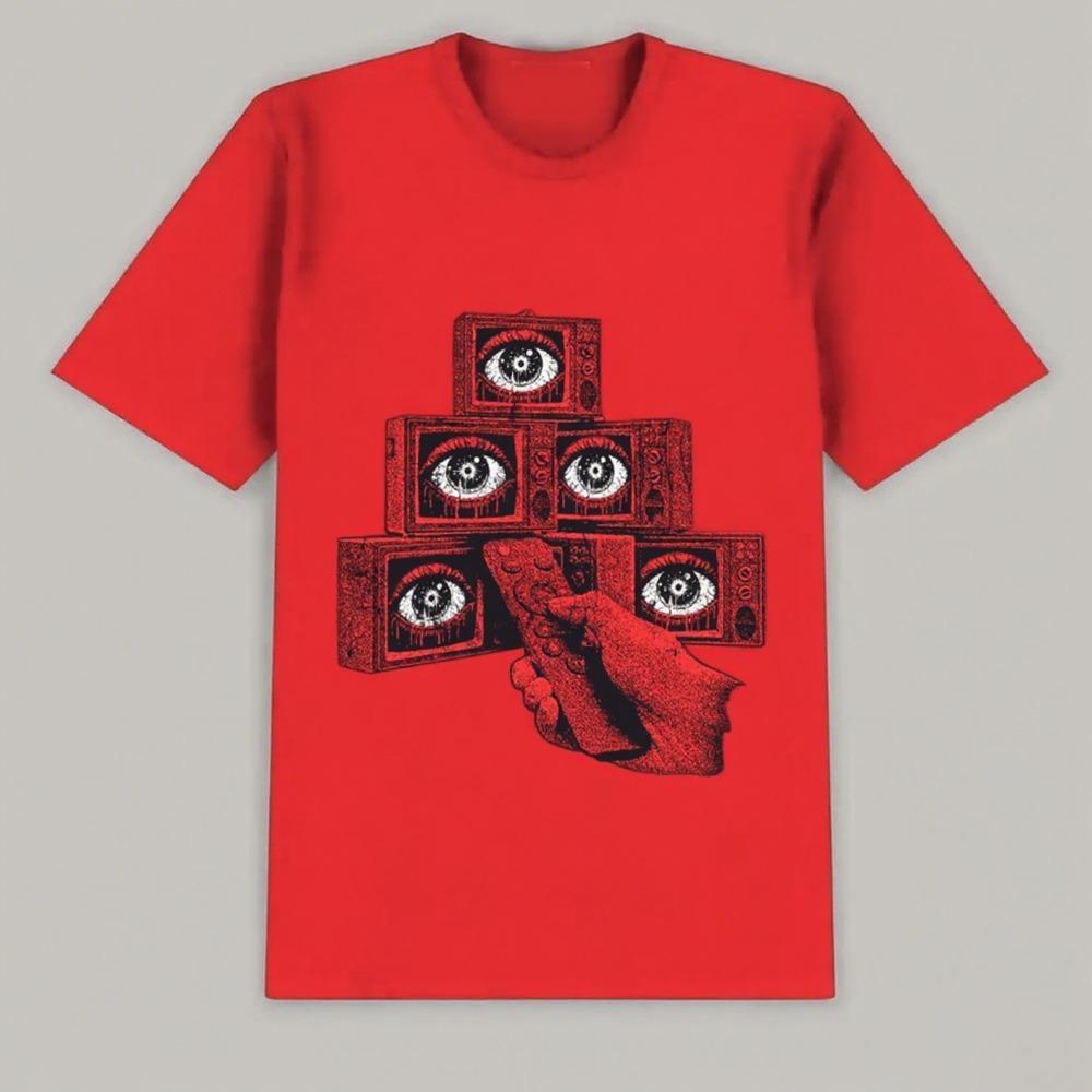 Short-sleeved Art Breathable Daily Style Trend Printing Cotton Women's T-shirt Emerging New Street Style Couple Tide Brand Tops