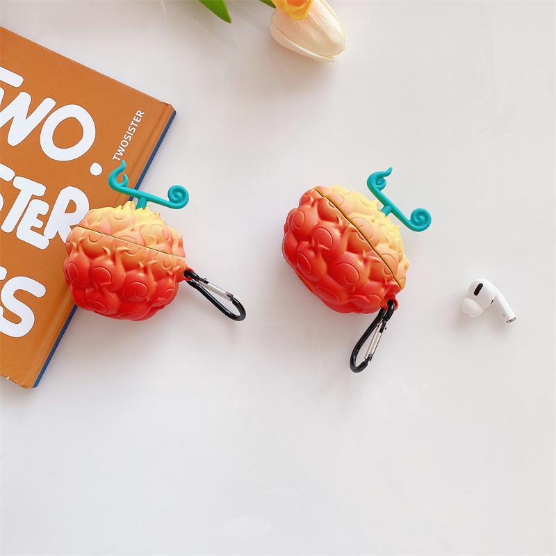 Devil Fruit Cartoon Cute Cover for Apple AirPods 4 Earphone Protective Case for AirPods Pro 2 Charging Cover for AirPods 3 2 1