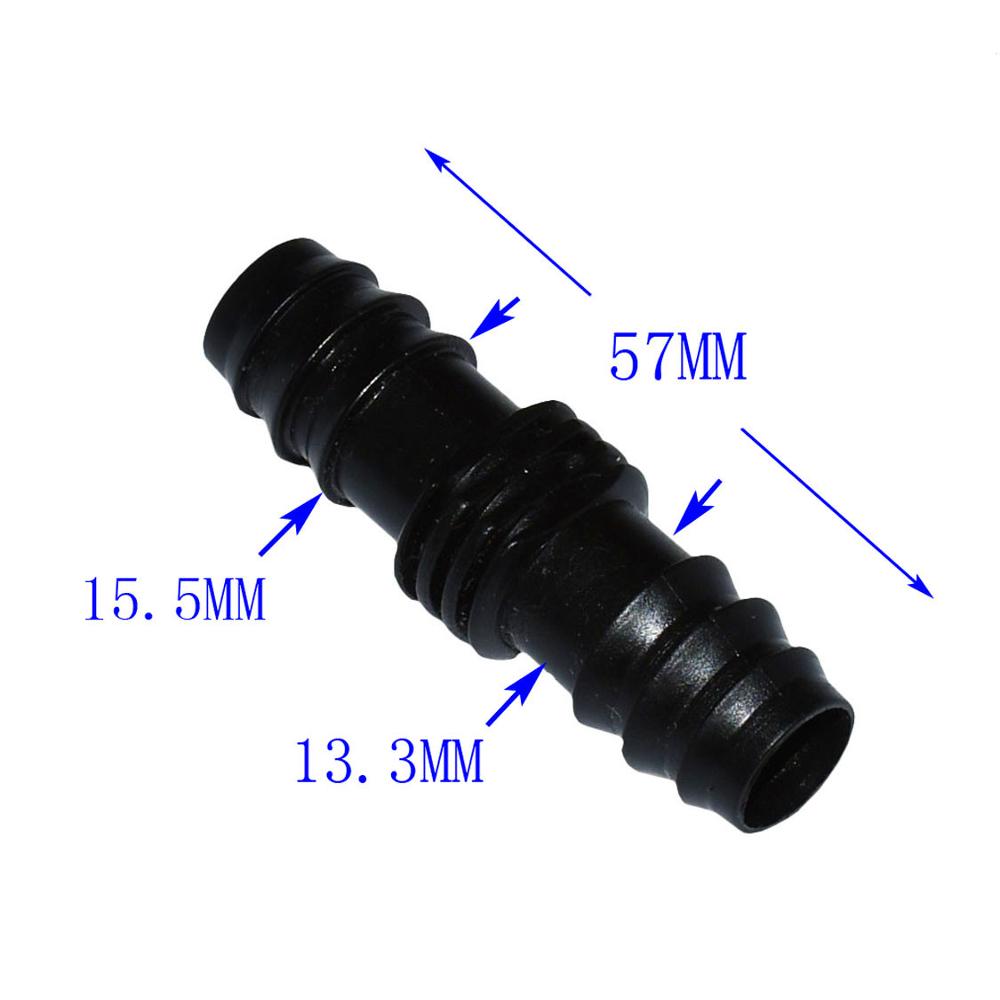 

Wxrwxy 16mm Straight Barb Barbed Double Way Joint 1/2 Hose Repair Joint Plastic Connector 16mm Straight Barb 12 PCS чёрный