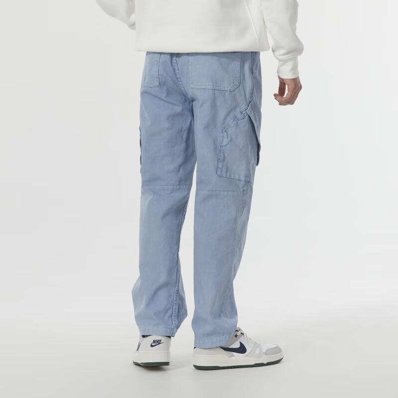 Jordan Solid Color Multi-Pocket Zippered Woven Casual Pants Men Bottoms Blue Gray FN6365-436