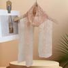 Breathable Spring Silk Scarf Silk Long Hijab Scarf Headband Lace Thin Headscarf  Gift