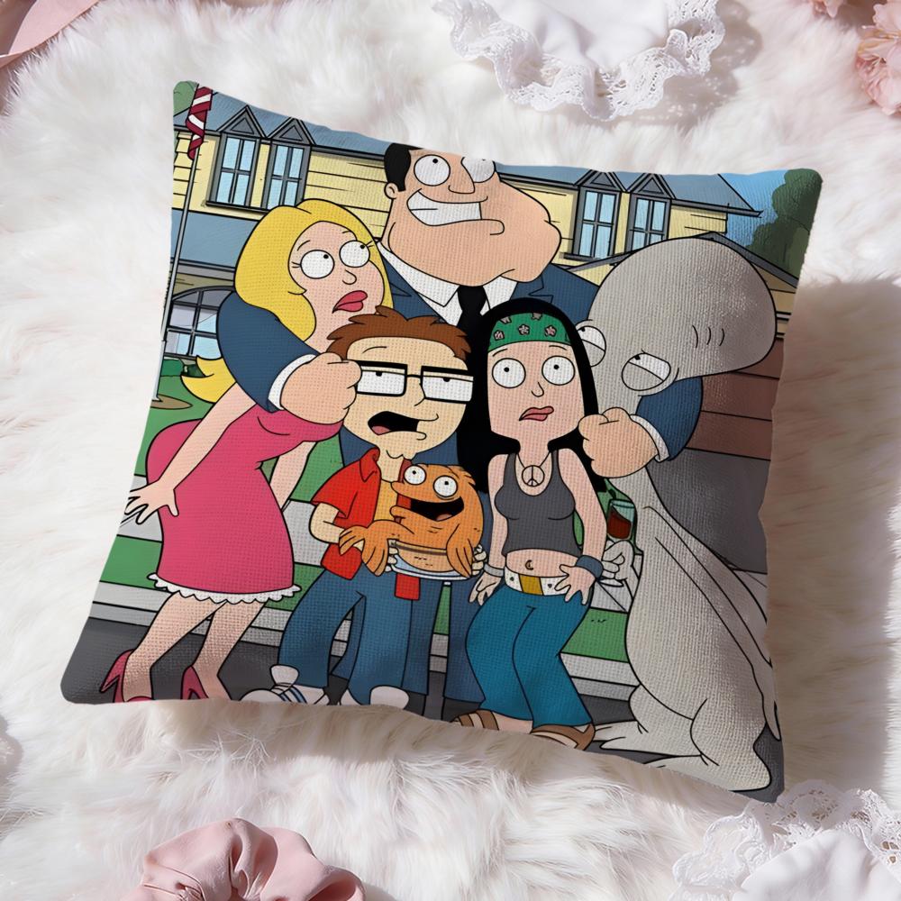 Capa de Almofada Anime A-American DadS Conforto Premium Capa de Almofada Reversível - Design Dois em Um para Qualquer Quarto e Interior de Carro