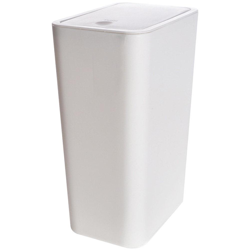 Press Down Trash Can 3 Liter Small Plastic Waste Bin with Touchless Lid for Bathroom Kitchen Office Modern Compact Garbage Can