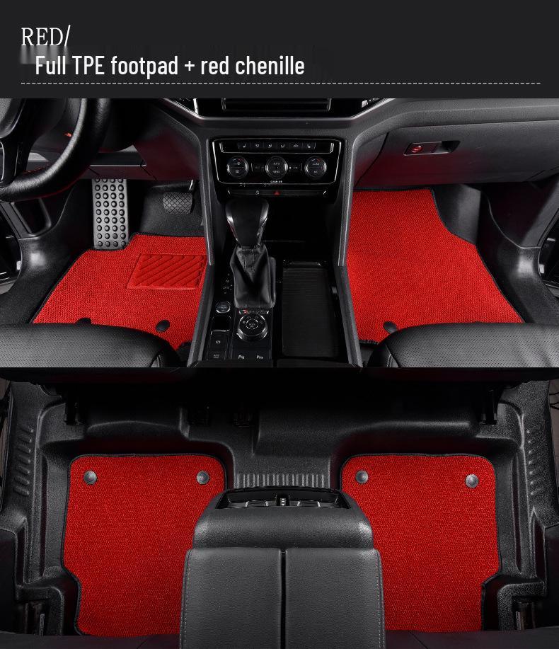 TPE Wear-Resistant Double Layer Car Floor Mats for Buick Regal, LaCrosse, GL8 - Non-Slip with King Silk Ring Design.