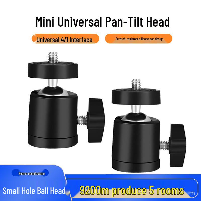 Universal Metal Mini 360° Pan Tilt Head Tripod for Mobile Live Streaming