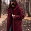 2026 Autumn Winter Women's Long Wool Coat - Fashionable Solid Color Mid-Length Long Sleeve Overcoat