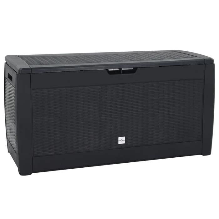 VidaXL Boîte de stockage jardin Anthracite 119x48x60 cm Polypropylène 152197