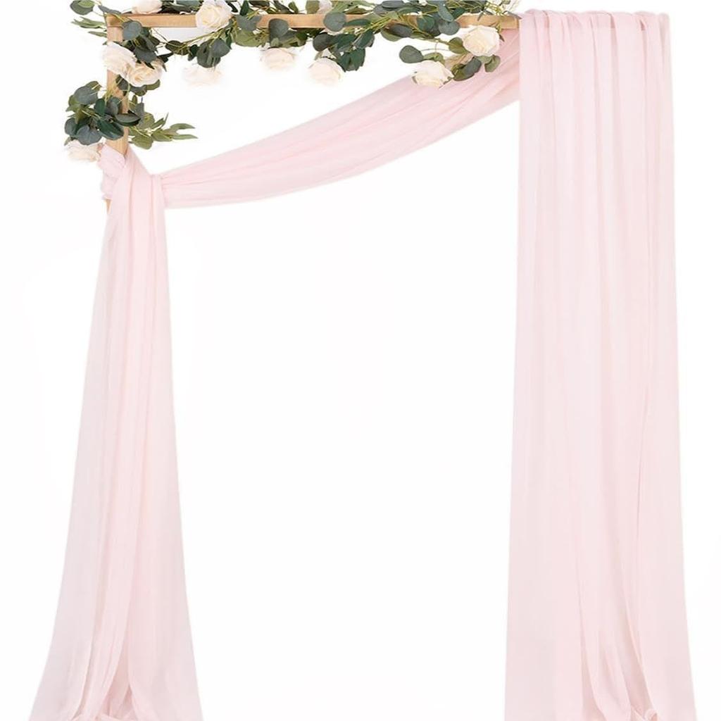 Hochzeit Chiffon Gaze Umhang Mori Rasen Outdoor Bogen Dekoration Drapierung Hochzeitsarrangement Stoffumhang Perle Chiffon Vorhang