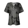 Women’s Casual Short Sleeve Floral Print Top with Button Front Loose Fit Summer Blouse Soft Lightweight Material for Daily Wear