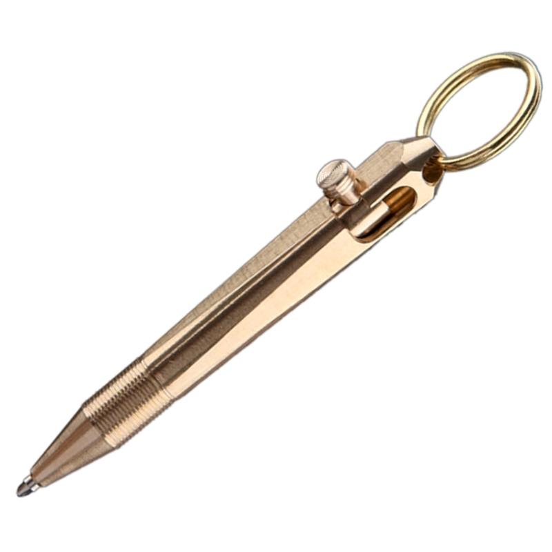 Signature Pen Rollerball Pen Writing Pen, 0.5mm Brasses Journal Pen Gel Inks Pen